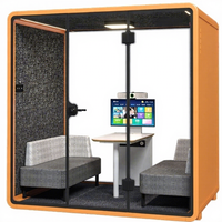 Soundbox Espace de lecture intérieur Isolation phonique Cabine de bureau insonorisée Cabine de conférence insonorisée avec table et canapé