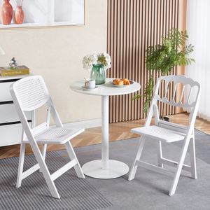 Chaise pliante Chiavari en plastique blanc pour hôtel, mobilier de salle à manger, mariage en plein air, fête, chaise pliante en plastique bon marché pour événements - Product Image 6