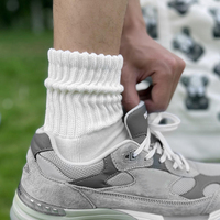 Calcetines Logo personnalisé brodé tricoté Logo personnalisé Chaussettes Brodé Tricoté Athlétique Équipage Blanc Coton Chaussettes De Sport