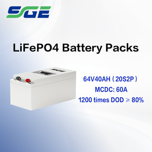 SSGE Built-In BMS 64V40AH LiFePO4 1200-Cycle <strong>Battery</strong> Pack Long-lasting Power <strong>for</strong> Electric <strong>Mobility</strong> <strong>Battery</strong> <strong>Scooter</strong> Golf Cart - Product Image 1