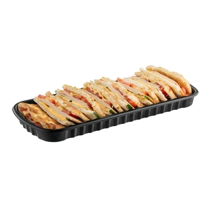 Contenedor de sándwich desechable seguro para microondas de 48 oz fabricado en Taiwán, tapa transparente con Base negra para mostradores de alimentos al por menor para Fideos - Product Image 3