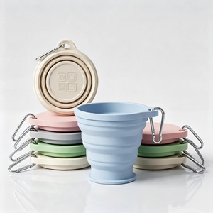 Vaso Plegable de Silicona Portátil de 180 ml, Reutilizable, Ecológico, para Campamento, Viajes, Senderismo - Product Image 1