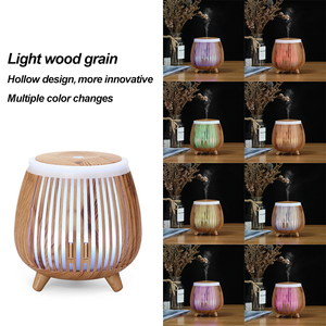 2025 Nuevo difusor de aroma de grano de madera de 140ML con luces LED de 7 colores y silencioso para <span class=keywords><strong>Idea</strong></span> de regalo de escritorio de oficina en casa - Product Image 3