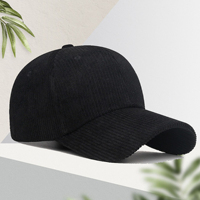 Casquette de baseball en velours côtelé chaude pour l'automne et l'hiver, broderie de logo personnalisée, chapeau à visière tendance