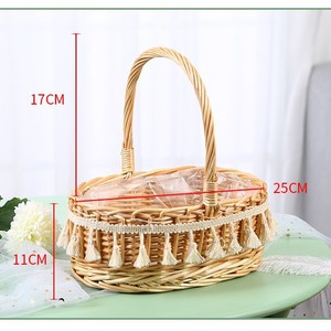 Wholesale Hand-woven Flower <b>Basket</b> Household Goods Fresh Natural Garden Rattan <b>Storage</b> Decoration - Product Image 3