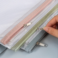 Classeur à suspendre en plastique A4 avec logo personnalisé sac à fermeture éclair en maille transparente organiseur porte-documents