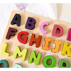 Giocattolo Educativo in Legno Personalizzato con Alfabeto Colorato, Progettato in India, Lettere in Legno per Mani Piccole - Product Image 3