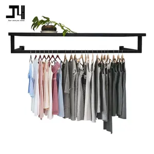 Mode Kleding Winkel Display Metal Wall Mounted Kleerhanger Rack