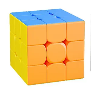 Penjualan laris 2024 mainan kubus Rubik warna plastik untuk anak-anak 5.6 cm Promosi kubus ajaib 3*3 mainan puzzle produk kustom