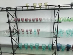 Colored Diamond <strong>Glass</strong> Goblet Sundae Cup <strong>Champagne</strong> Flute <strong>Vintage</strong> Cut <strong>Glass</strong> of Embossed Pattern Wine <strong>Glasses</strong> for Wedding Party - Product Image 5