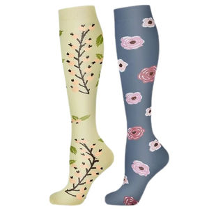 Nuevas Medias <span class=keywords><strong>de</strong></span> Compresión hasta la Rodilla, 2 Pares en un Conjunto, Personalizadas, 2030 mmHg, para Mujeres, Enfermeras, Correr, Pádel - Product Image 5