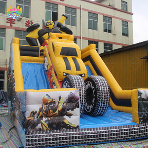 Grand toboggan gonflable commercial, toboggan aquatique gonflable coloré à thème, aire <span class=keywords><strong>de</strong></span> <span class=keywords><strong>jeux</strong></span> gonflable extérieure, toboggan aquatique en PVC - Product Image 4