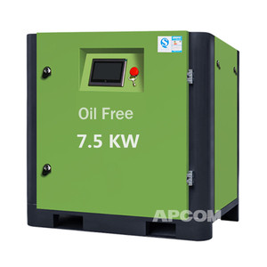 APCOM คอมเพรสเซอร์แอร์แบบสกรูที่ไม่มีน้ำมันหล่อลื่นในน้ำ7.5kW 15kW 75kW 37kW คอมเพรสเซอร์ปราศจากน้ำมัน160kW ท่อน้ำมัน - Product Image 2