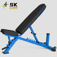 Banc de musculation réglable SK Commercial, multi-angles, inclinable, déclinable, plat, pour la musculation en salle de sport