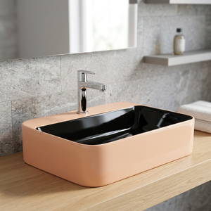 Lavabo de table en céramique OEM Lavabo de navire Évier de comptoir de forme irrégulière Articles sanitaires bon marché d'exportation - Product Image 4