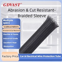 Funda trenzada expandible de 3.0-75.0 mm para gestión de cables, protector de cables para audio/video automotriz, funda aislante.