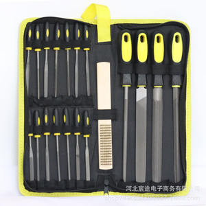 Vente chaude 18 pièces jeu de limes en métal à double bande jeu de limes en acier à haute teneur en carbone avec sac - Product Image 6