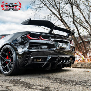 Diffuseur arrière en fibre de carbone sèche PU-Design pour <span class=keywords><strong>Chevrolet</strong></span> Corvette <span class=keywords><strong>C8</strong></span> Z06, amélioration du pare-chocs, kit carrosserie style PU, vente directe d'usine - Product Image 2