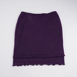 Falda Midi Ajustada de Malla de Color Sólido para Mujer, Elegante y Sexy, de Tul Transparente, Corte Entallado - Product Image 2