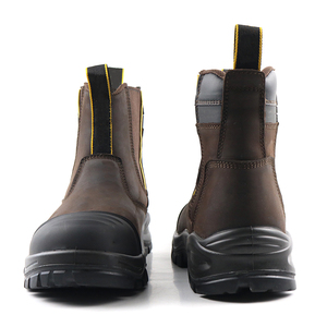 Chaussures de sécurité SAFETY LOONG marron, embout en acier, professionnelles S1P SR, antistatiques, en cuir véritable souple, bottes de travail - Product Image 3