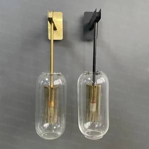 Lámparas de Pared Modernas de Hierro y Vidrio, Lámpara de Noche para Dormitorio, Aplique de Pared para Hotel, LED de Luz Blanca Cálida, Decoración para Sala de Estar, Entrada, Tienda - Product Image 6