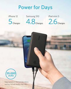 ANKER 525 ngân hàng điện (PowerCore thiết yếu 20k PD) ANKER USB-C ngân hàng điện 20000mAh với 20 Wát giao hàng điện sạc di động - Product Image 4