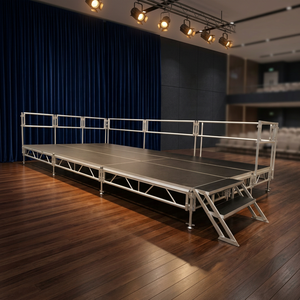 เวทีอลูมิเนียมแบบพกพาสำหรับงานคอนเสิร์ต งานเทศกาลอีเว้นท์ โบสถ์ หรืองานอื่นๆ รูปทรงสี่เหลี่ยมจัตุรัส ประกอบได้ - Product Image 3