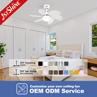 Ventilateur de plafond silencieux 1stshine de qualité commerciale, personnalisable OEM/ODM, à économie d'énergie, innovant, avec protection de sécurité et éclairage LED