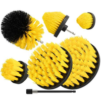 Ensemble de 6 brosses de nettoyage pour perceuse avec rallonge longue
