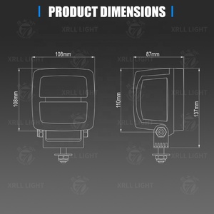 58w 12v 24v Heavy Duty Square 4 Inch Ip68 Ip69k <b>Plug</b> and Play Connector DT Lens Led Work <b>Light</b> - Product Image 6