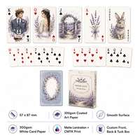 Jeu de cartes de mariage personnalisé en aquarelle lavande d'Oregon, portrait de couple, ensemble de cartes en papier artistique pour cadeaux