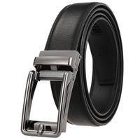 Ceinture en cuir pour homme à boucle automatique non poreuse, ceinture en cuir à boucle à ardillon pour affaires, plusieurs couleurs au choix.
