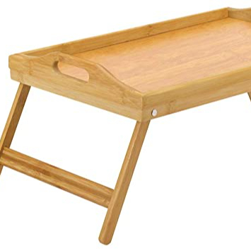 Поднос для кровати, бамбуковый портативный легкий поднос для завтрака со складными ножками