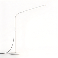 Lampe de sol LED à télécommande 12W 600lm, 2 températures de couleur réglables, lampe de lecture sur pied à col de cygne, 12V, intensité variable, CRI 80