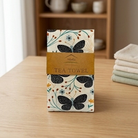 Serviette de cuisine en coton gaufré 100% durable, imprimée numériquement, hypoallergénique, absorbante, motif floral, design personnalisé pour la maison