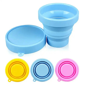 Wholesale Eco-Friendly Portable Silicone <strong>Folding</strong> <strong>Coffee</strong> and Tea Cups Customizable Collapsible Design with Lid for Travel - Product Image 1