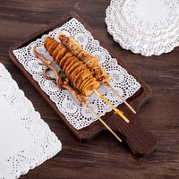 Papier absorbant de qualité alimentaire pour la cuisson à la friteuse, design moderne et minimaliste, napperons en papier dentelle