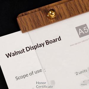 Support <span class=keywords><strong>de</strong></span> présentation <span class=keywords><strong>de</strong></span> cartes <span class=keywords><strong>de</strong></span> table en bois massif <span class=keywords><strong>de</strong></span> <span class=keywords><strong>noyer</strong></span> en forme <span class=keywords><strong>de</strong></span> L pour menu <span class=keywords><strong>de</strong></span> restaurant et réunions <span class=keywords><strong>de</strong></span> bureau, format A4 - Product Image 4