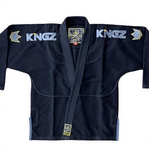 Kimono de Jiu Jitsu Brasileño Negro Personalizado, Uniforme de Alta Calidad con Bordado Frontal, 100% Algodón Resistente de 450g, Mejores Precios - Product Image 2