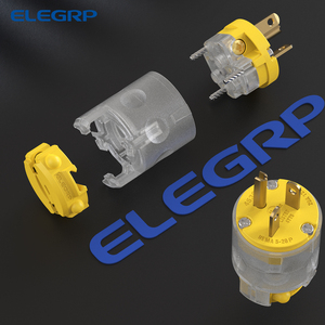 ELEGRP Lighted Straight Blade Electrical <strong>Plug</strong> and Connector Set 20 Amp 125 Volt Electrical <strong>Plug</strong> <strong>Replacement</strong> Cord Outlet - Product Image 2