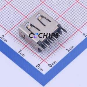 916-261C202FY10200 USB Connector Through hole Component (THT) Connector Type-A USB 2.0 Female Through Hole - Product Image 2