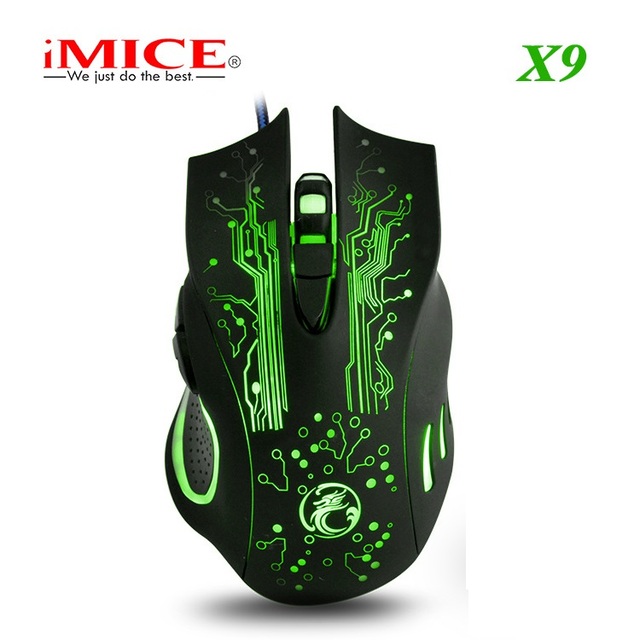 IMICE X9 USB Mouse Manufacturer Provides Straightly Wired Mouse Dazzle Colour E-sports Game LOL DPI 2400 6 Key LED Lights