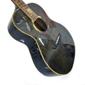 36 Inch Solid <b>Top</b> Acoustic Guitar with High Gloss and EQ Inlay - Product Image 1