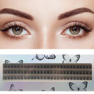 Pinky leem DIY Based <b>Lashes</b> Ribbon Superfine clear Band Segment <b>Lash</b> Ribbon Strip Cluster <b>Lashes</b> and Glue - Product Image 2