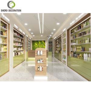 رفوف صيدلية مخصصة للبيع بالتجزئة ، متجر صيدلية خشبية ، متجر صيدلية خشبي ، رفوف أثاث صيدلية - Product Image 5