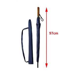 Parapluie de golf droit moderne grand format avec poignée en bois massif rétro, imprimé sur mesure, pour adultes, idéal pour cadeaux publicitaires - Product Image 3