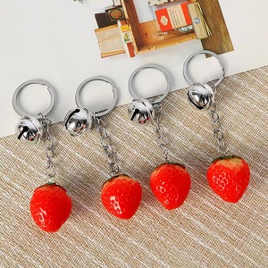Porte-clés fraise en résine et acier inoxydable, accessoire décoratif portable pour clés, article cadeau - Product Image 1