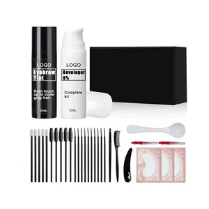 Nhãn hiệu riêng Nâu cà phê đen Brow Tinted Tint LÔNG MI LÔNG MÀY tinting Brow Dye Gel Kit lâu dài 60 ngày