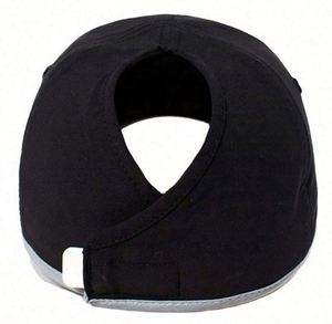 High Quality Eco-Friendly Rubber Women's Cartoon Sporty Cap 3M Reflective Trimming Custom OEM Backless Ponytail Running <b>Hat</b> New - Product Image 4