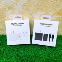 Großhandelspreis PD 45W USB-C Schnellladegerät UK/US/EU-Stecker Mit 5A Kabel für iPhone Samsung S22 S23 S24 S25 Typ-C Netzadapter